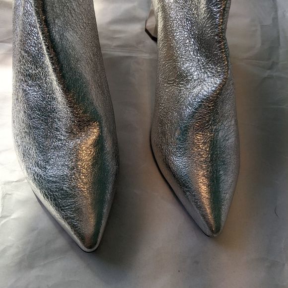 Proenza Schouler silver booties size 9 (39) BNWOB - Picture 6 of 11